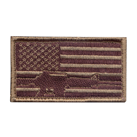 Rothco Subdued Flag & Rifle Morale Patch